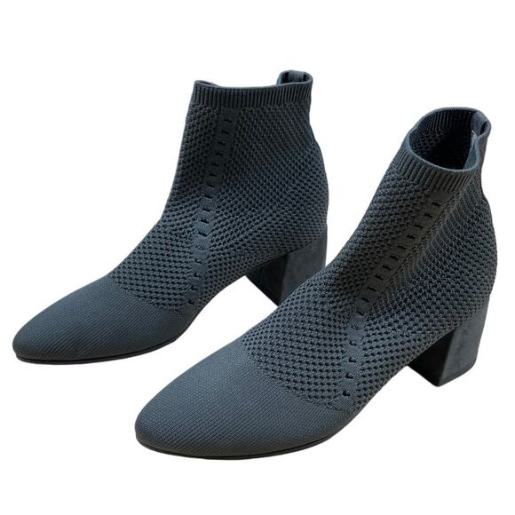 Eileen Fisher Purl Graphite Stretch Gray Women's Bootie Size 7 New Without Box - Picture 3 of 8
